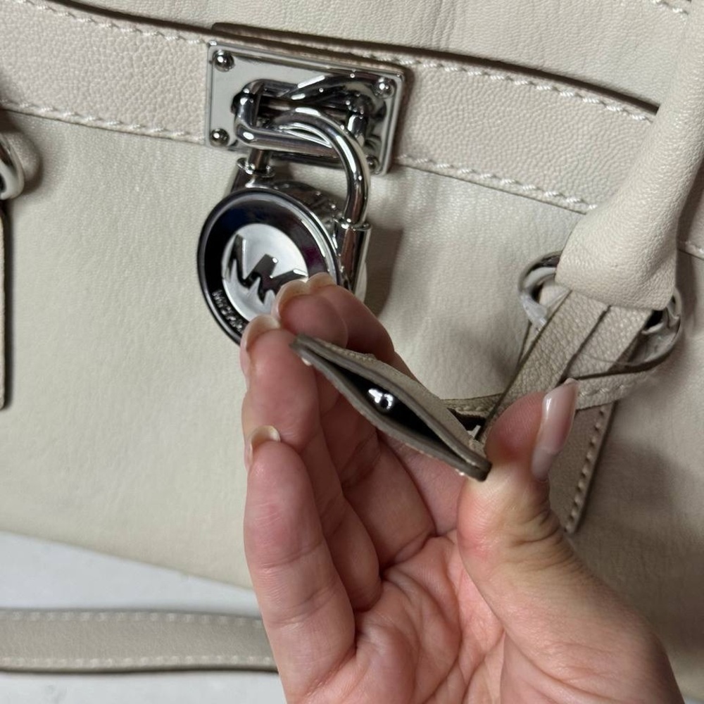 Michael Kors Hamilton Satchel Shoulder Bag Ivory - Picture 5 of 14